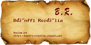 Bánffi Rozália névjegykártya